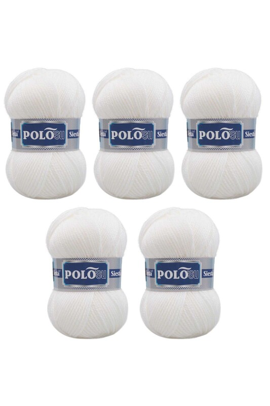 Polosu - Polosu Siesta Soft El Örgü İpi 5 li Optik Beyaz 201