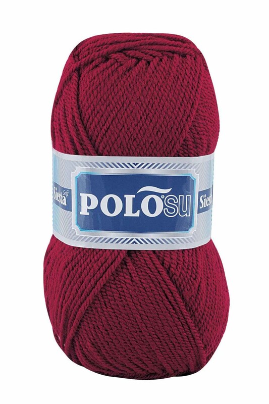 Polosu - Polosu Siesta Soft El Örgü İpi Koyu Kırmızı 206