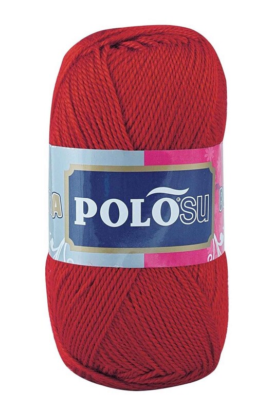 Polosu - Polosu Lüks Patiklik El Örgü İpi Kırmızı 307