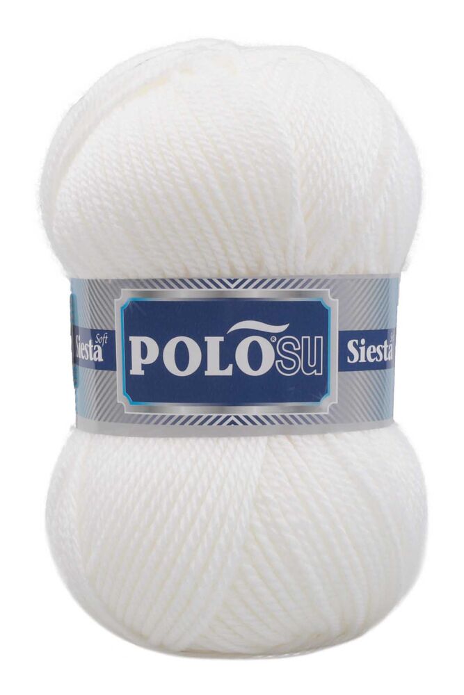 Polosu Siesta Soft El Örgü İpi Optik Beyaz 201