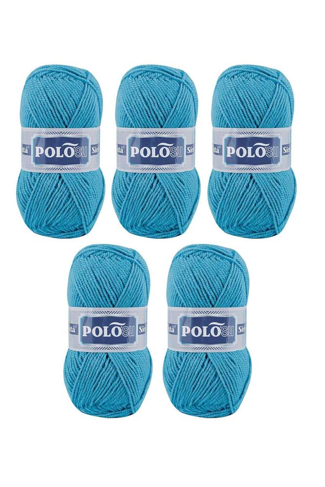 Polosu Siesta Soft El Örgü İpi 5 li Cam Mavi 220