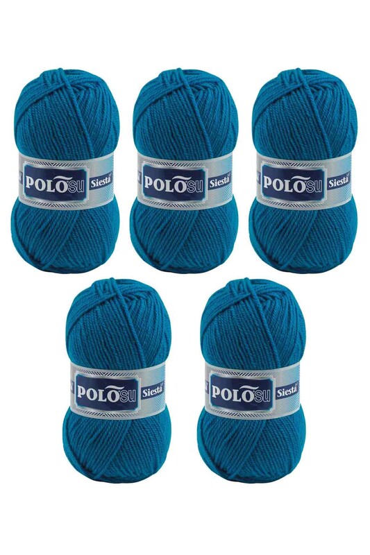 Polosu - Polosu Siesta Soft El Örgü İpi 5 li Koyu Boncuk Mavi 222