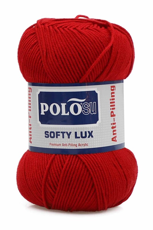 Polosu - Polosu Softy Lux El Örgü İpi Kırmızı 405