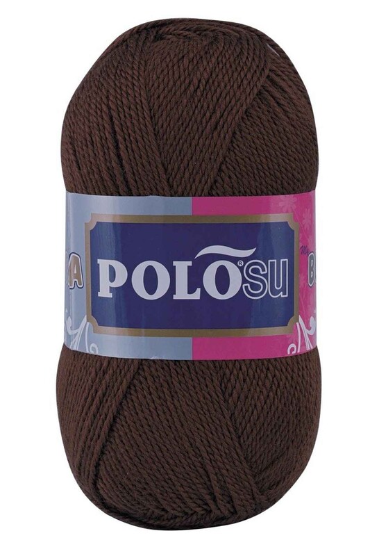Polosu - Polosu Lüks Patiklik El Örgü İpi Koyu Kahve 382