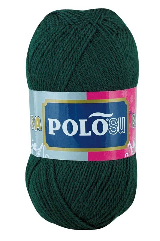 Polosu - Polosu Lüks Patiklik El Örgü İpi Koyu Yeşil 354
