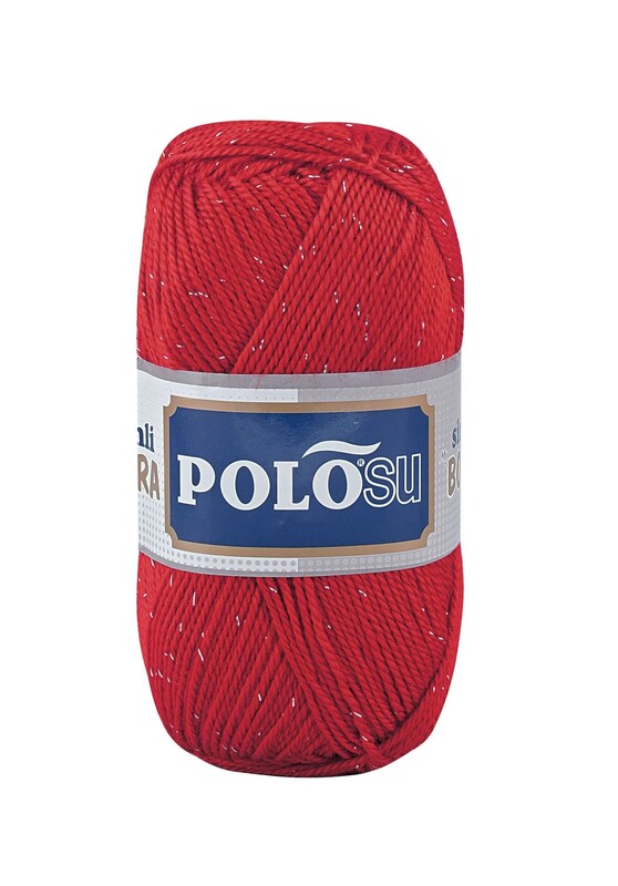 Polosu - Polosu Simli Lüks Patiklik El Örgü İpi | Kırmızı 307