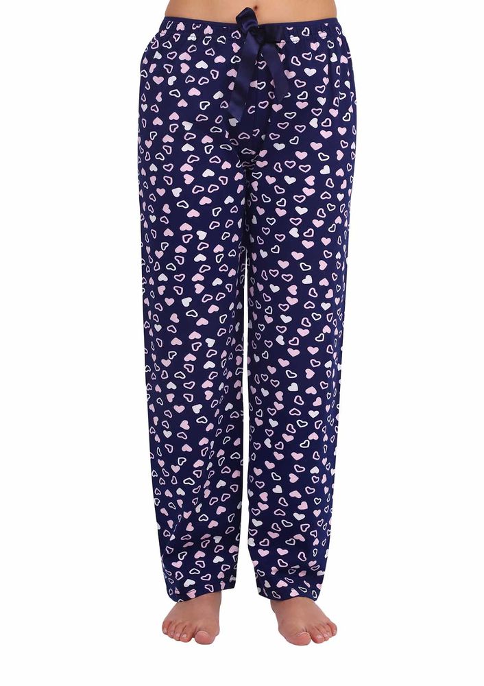 Kalpli Kurdeleli Bol Paçalı Pijama Altı 003 | Pembe