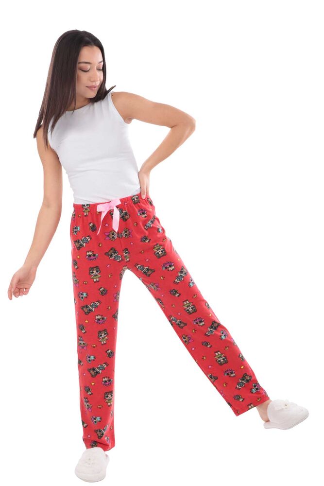 Bebek Desenli Kadın Pijama Altı 1417 | Kırmızı
