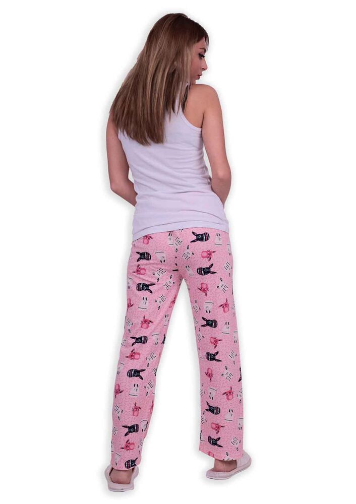 Tavşan Baskılı Kadın Pijama Altı 002 | Pembe