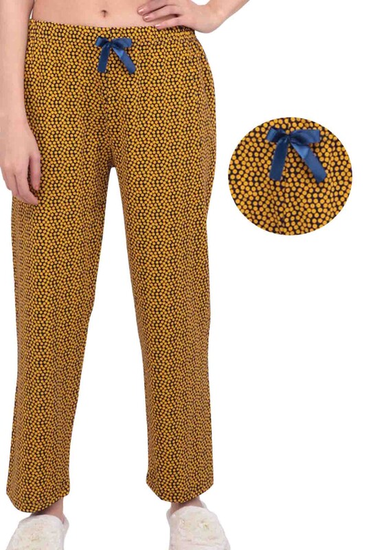SİMİSSO - Circle Printed Woman Pajama Bottoms 9988 | Yellow
