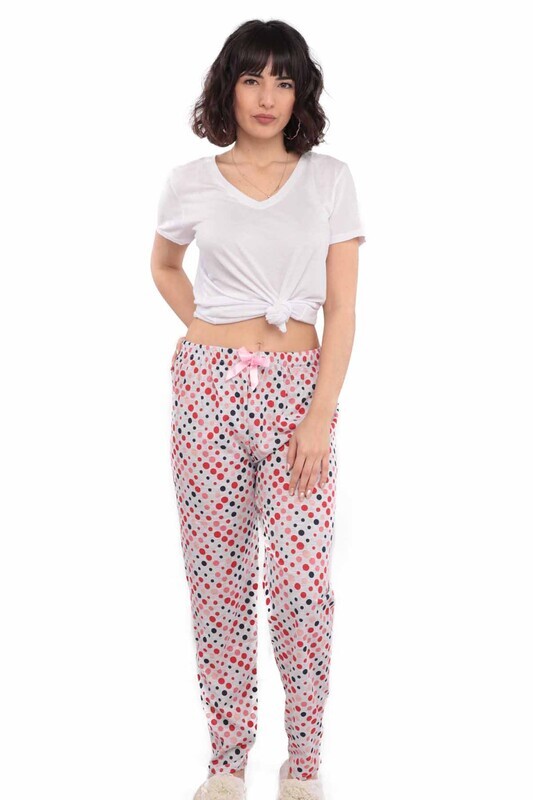 Spotted Woman Pajama Bottoms | Red - Thumbnail