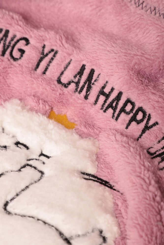 Kadın Peluş Pijama Takımı 5630 | Gül Kurusu