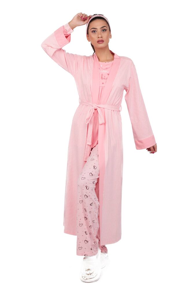 Poleren Heart Printed Puerpera Pyjama Set 3 Pack 5952 | Pink