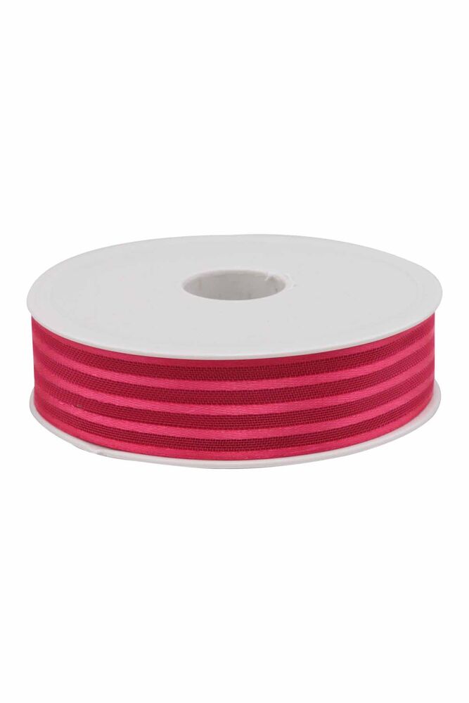 Striped Chiffon Ribbon 2.5 cm 20 m |Pink