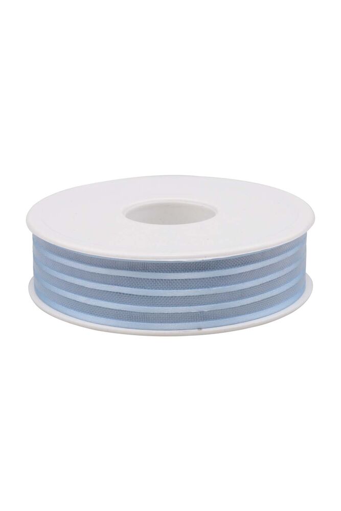 Striped Chiffon Ribbon 2.5 cm 20 m|Light blue