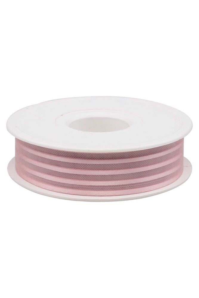 Striped Chiffon Ribbon 2.5 cm 20 m |Sugar pink