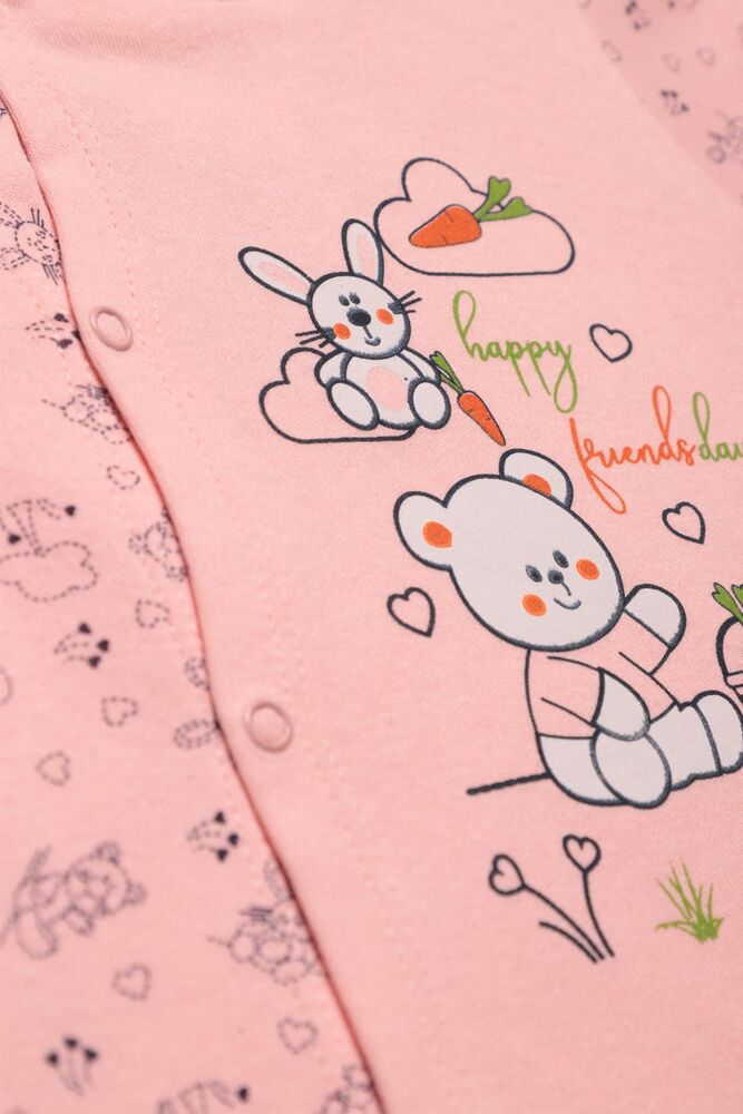Baskılı Bebek Tulum 2 li 4513 | Pembe