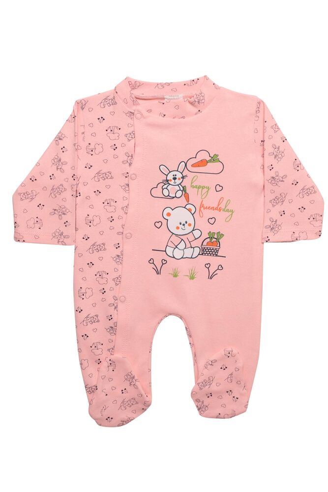 Baskılı Bebek Tulum 2 li 4513 | Pembe