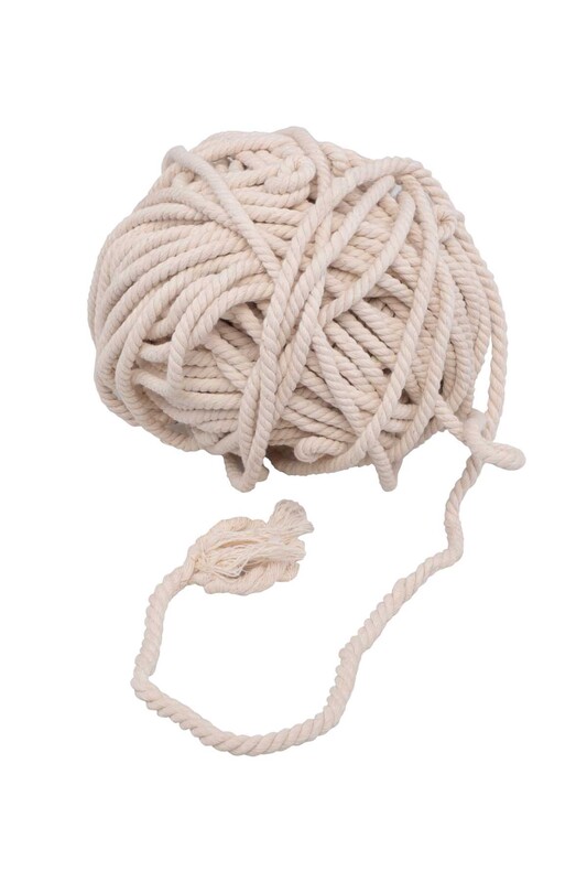 SİMİSSO - Twisted Cotton Rope 6 mm|Cream