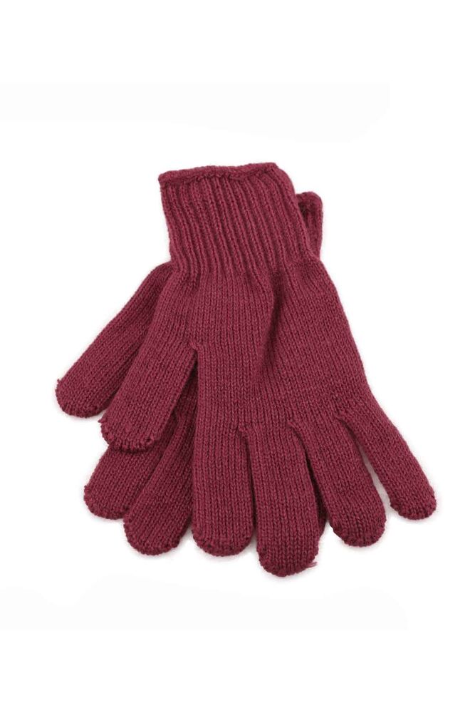 Knitted Kid Gloves | Plum