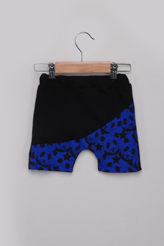 Panda Printed Boys Shorts Set | Blue - Thumbnail