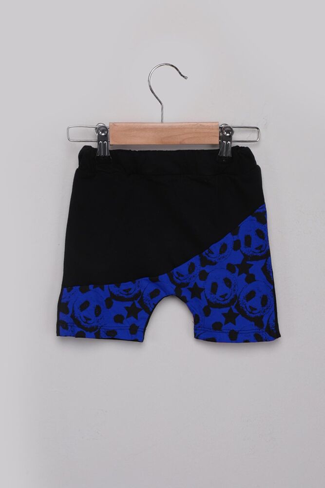 Panda Printed Boys Shorts Set | Blue