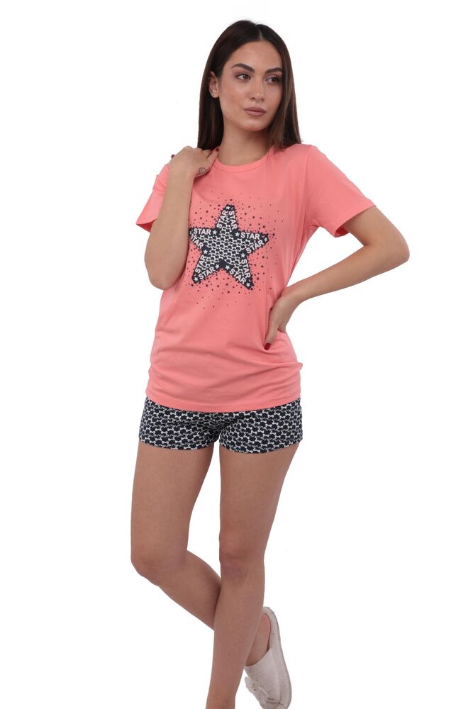 Sude Star Printed Shorts Set | Vermillion