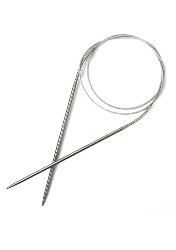 Yabalı Çelik Misinalı Örgü Şişi 60 cm | Standart - Thumbnail