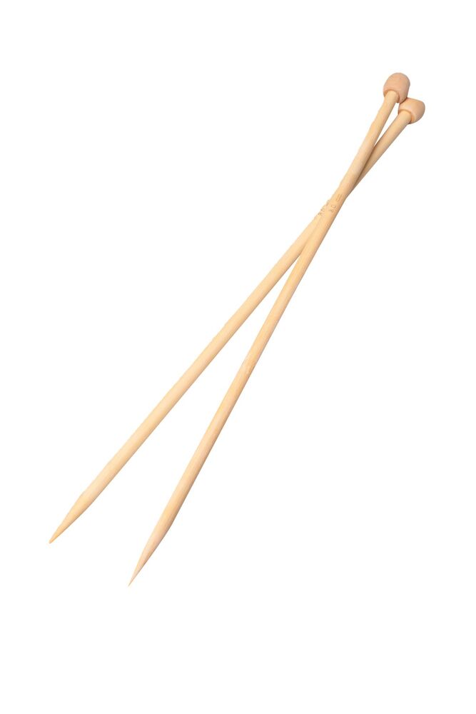 Yabalı Bambu Örgü Şişi 35 cm | Standart