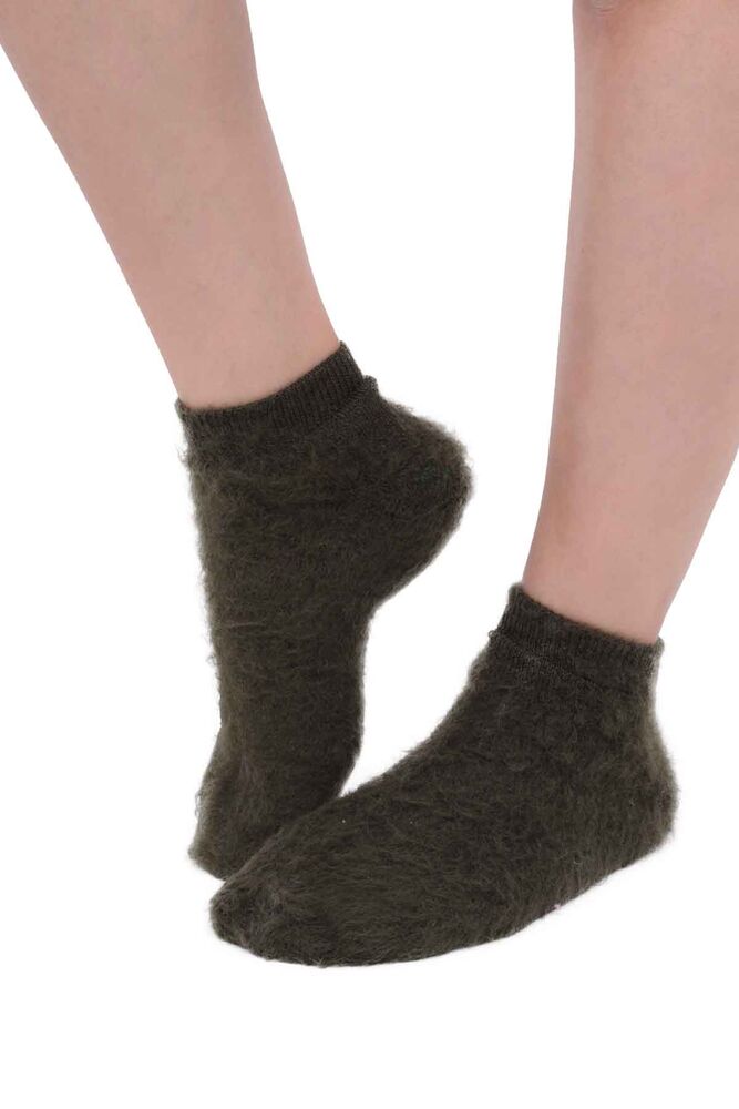 Dışı Şardonlu Termal Kadın Havlu Patik Çorap 3031 | Açık Yeşil