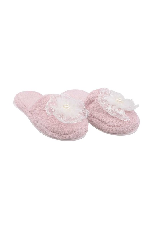 İnci Taşlı Mom Baby Slippers Set | Cream - Thumbnail