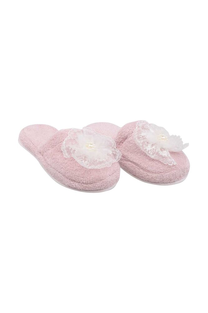 İnci Taşlı Mom Baby Slippers Set | Cream