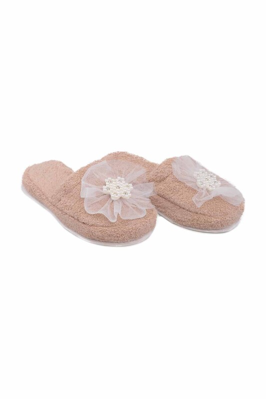 İnci Stoned Mom Baby Slippers Set 201 | Cream - Thumbnail
