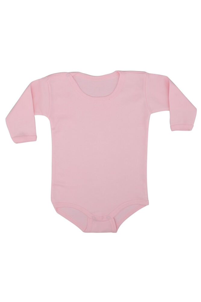 Long Sleeve Snap Combed Cotton Body | Pembe