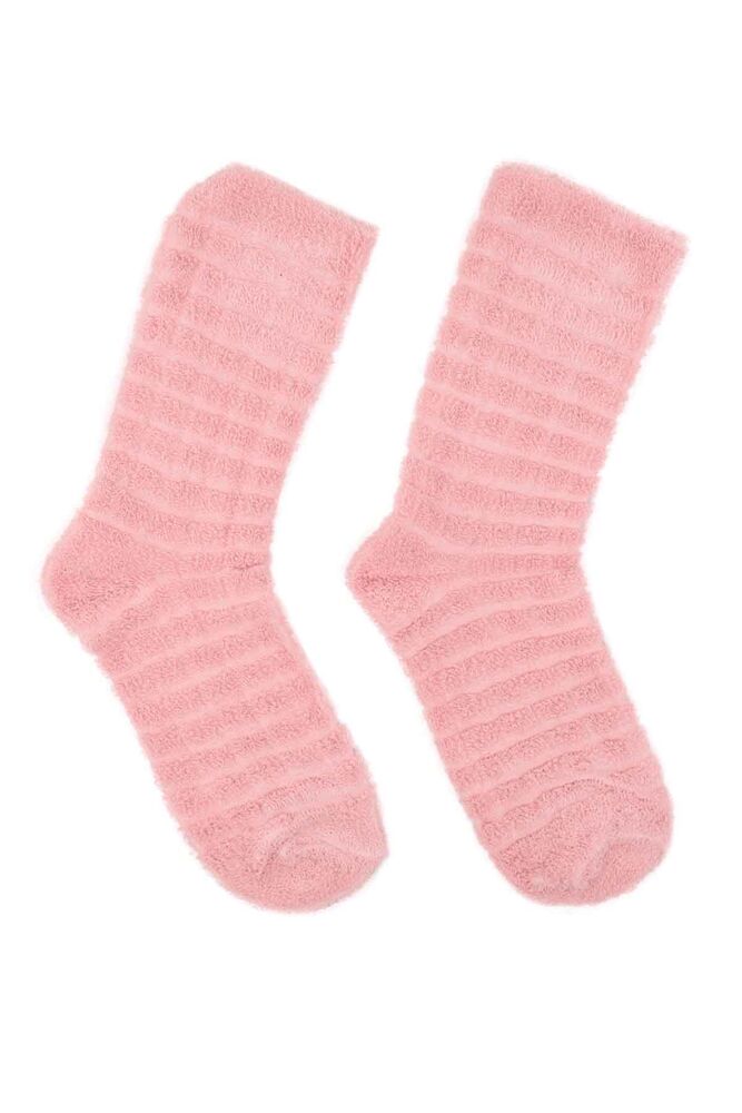 Girl Inverted Towel Socks 311 | Salmon