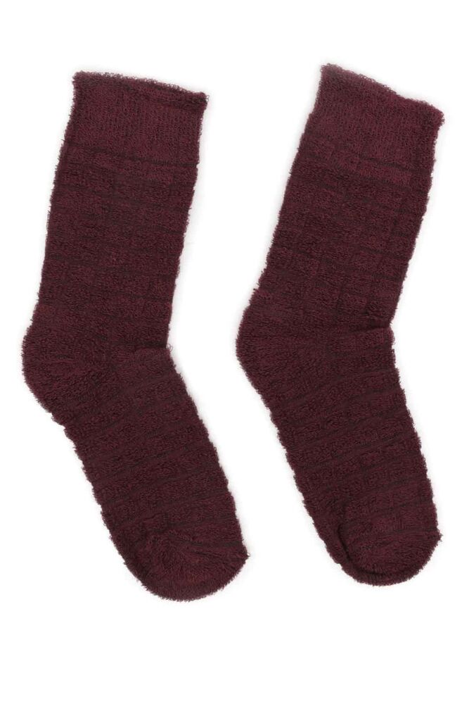 Girl Inverted Towel Socks 311 | Plum