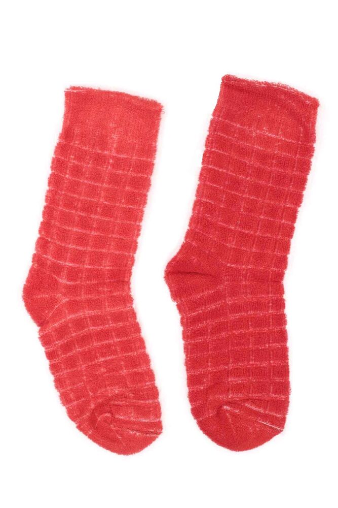 Girl Inverted Towel Short Socks 311 | Vermillion