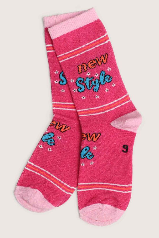 New Style Printed Girl Socks | Pink