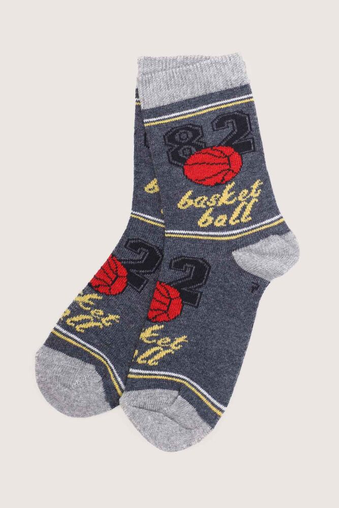 Basketball 82 Boy Printed Socks | Indigo