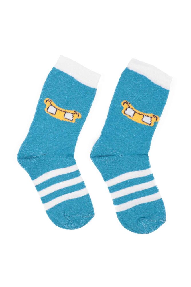 Patterned Boy Socks 6140 | Turquoise