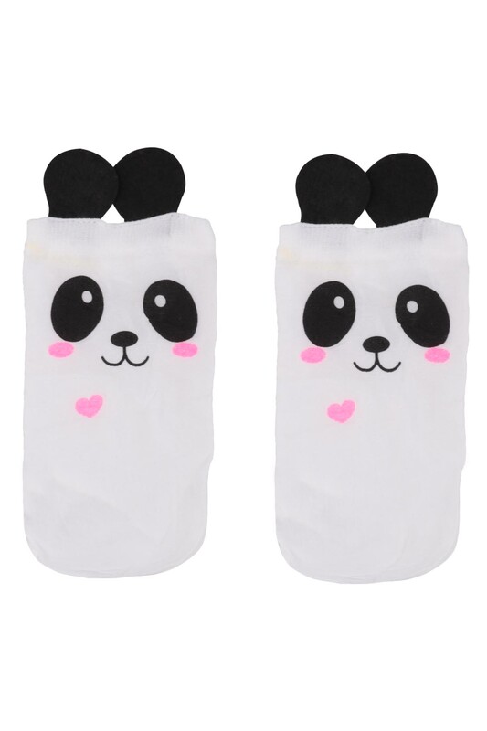 PENTİ - Penti Panda Printed Girl Socks 2838 | White