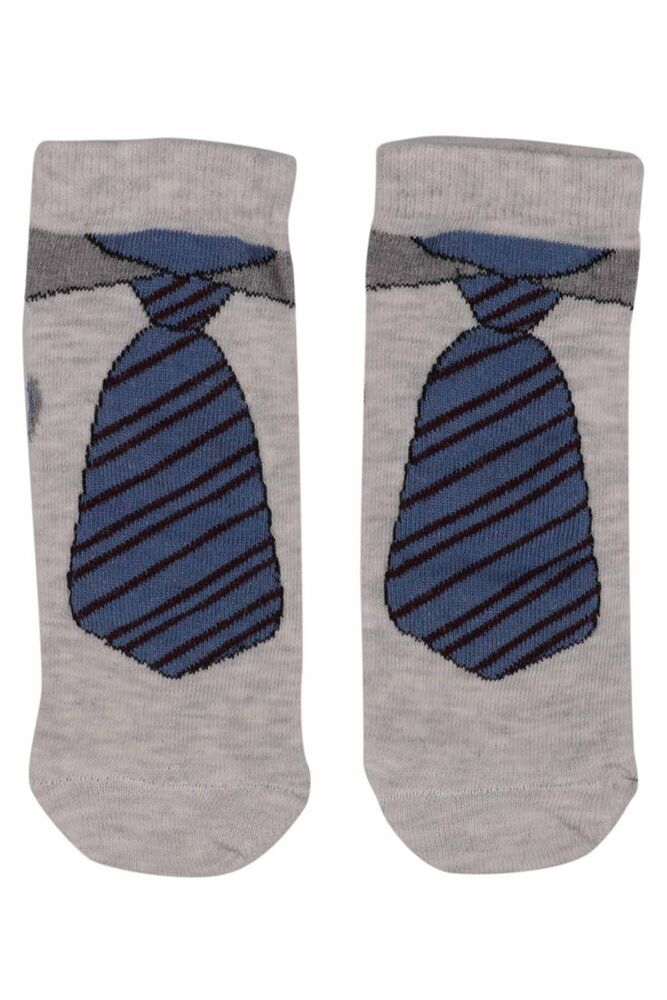 Tie Pattern Boy Socks | Cream
