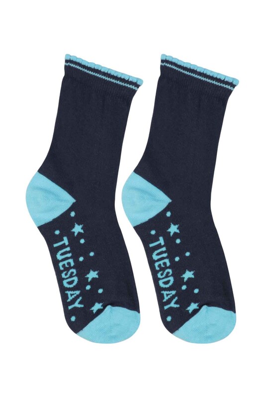 SİMİSSO - Patterned Kid Socks 926 | Blue