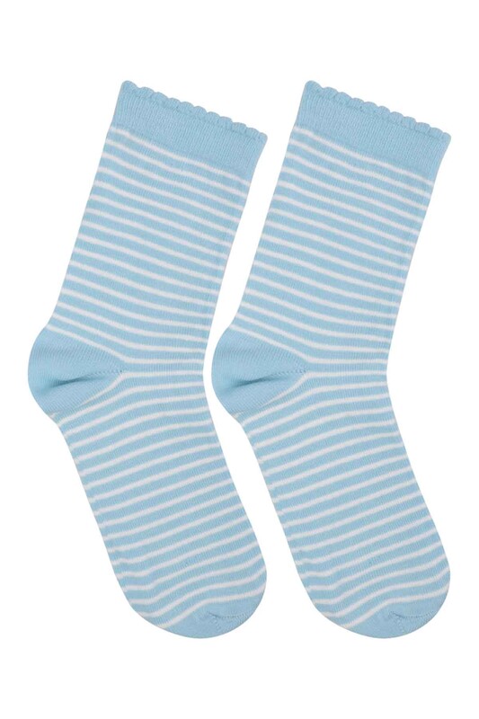SİMİSSO - Patterned Kid Socks 929 | Blue