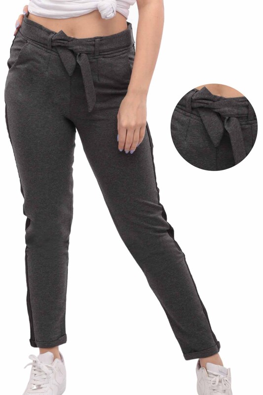 SİMİSSO - Striped Woman Sweatpants | Gray