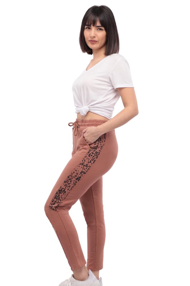 Animal Printed Woman Sweatpants | Brown