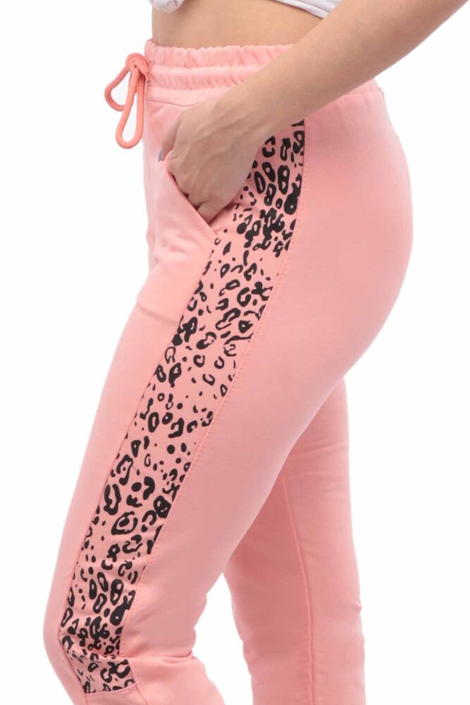 Animal Printed Woman Sweatpants | Light Pink