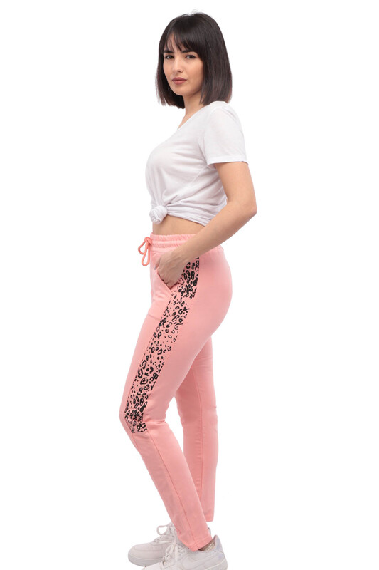Animal Printed Woman Sweatpants | Light Pink - Thumbnail