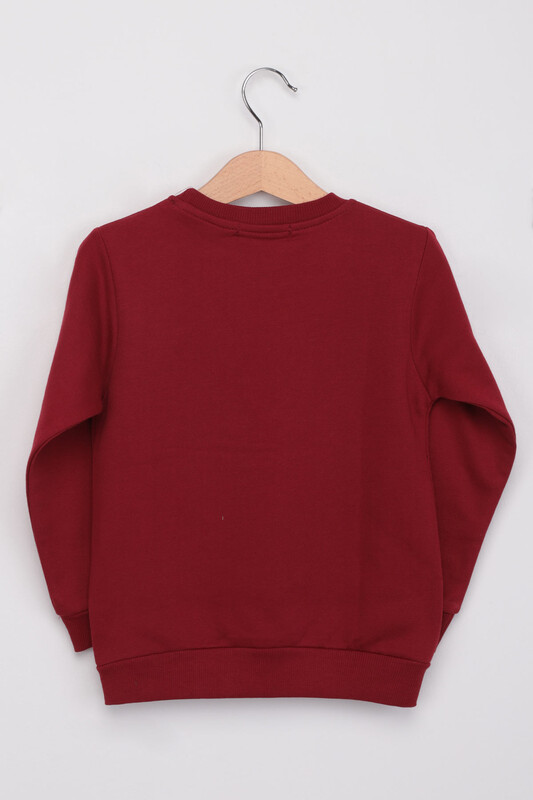 Never Give Up Boy Sweatshirt | Burgundy - Thumbnail