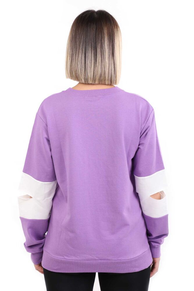 Hostes 1987 Patterned Woman Sweatshirt 6501 | Purple